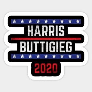 Kamala Harris and Pete Buttigieg on the one ticket? Dare to dream. Presidential race 2020 Distressed text Sticker